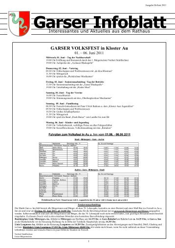 Garser Infoblatt 06-2011 - Gars a.Inn
