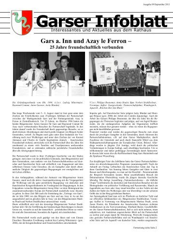 Garser Infoblatt 09-2011 - Gars a.Inn