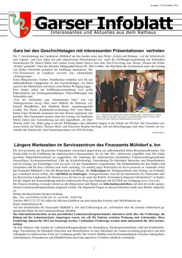 Garser Infoblatt 11-2011 - Gars a. Inn
