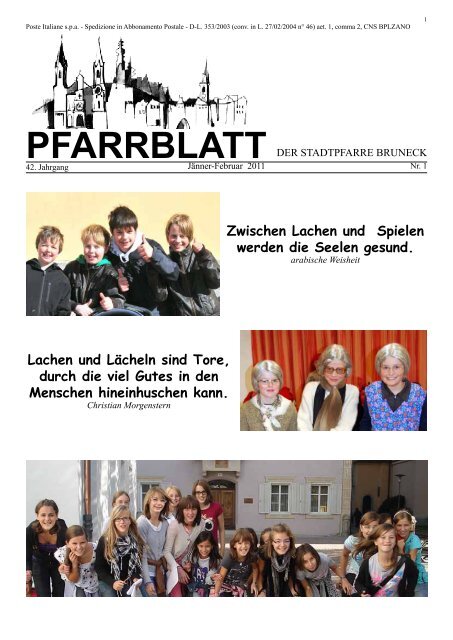 Jänner - Februar 2011 - Pfarrei Bruneck