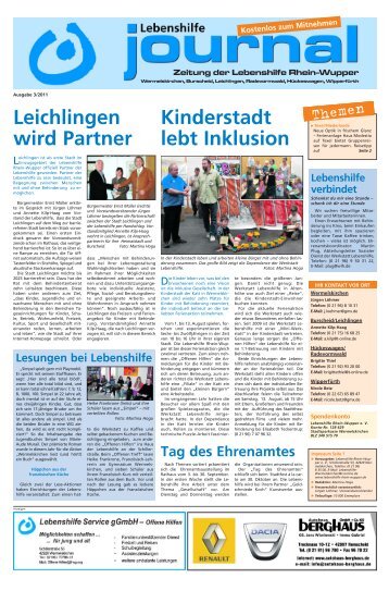 Leichlingen wird Partner Kinderstadt lebt Inklusion - Lebenshilfe | für ...