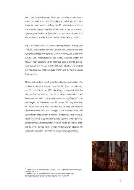 Restaurierungsbericht - Orgelbau Seifert