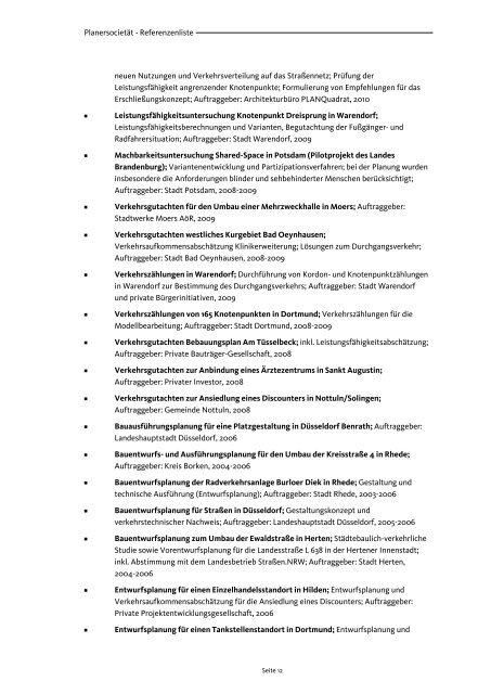 Referenzliste (pdf) - Planersocietät