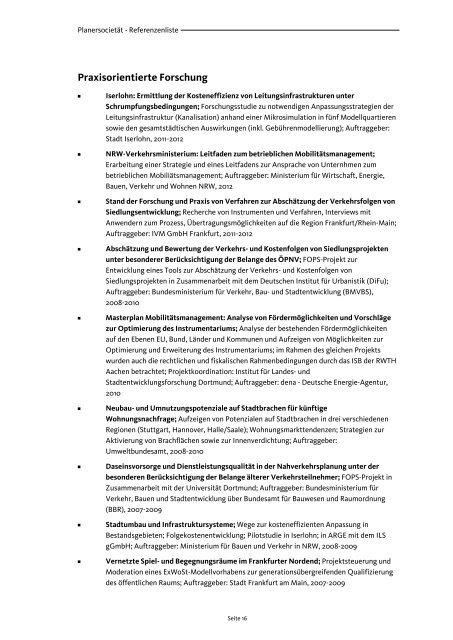Referenzliste (pdf) - Planersocietät