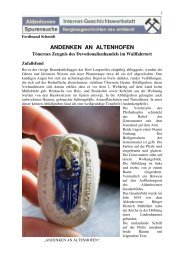 ANDENKEN AN ALTENHOFEN - Spurensuche: Aldenhovens