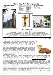 Pfarrbrief der Kath. Kirchengemeinden Der Ochs ... - St. Paulus Vörden