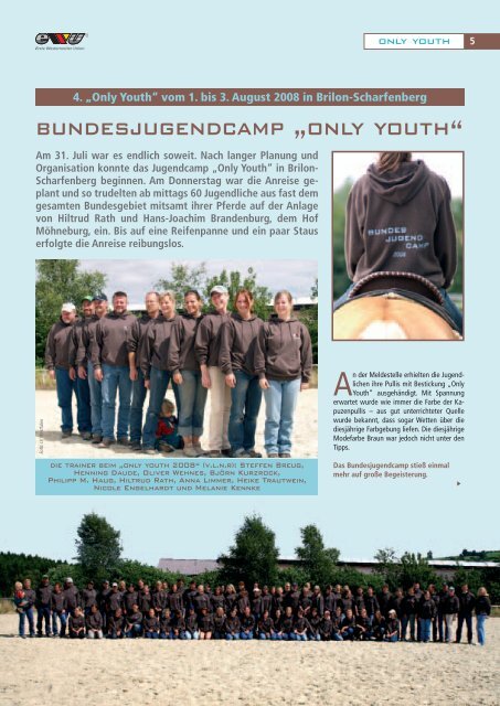 Only Youth - Erste Westernreiter Union Deutschland e.V.