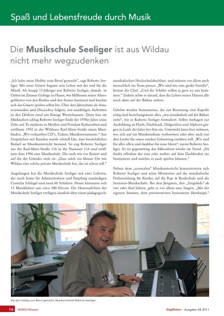 Ausgabe 4 / 2011 - WiWO Wildauer Wohnungsbaugesellschaft