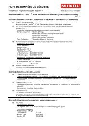 fiche de données de sécurité - Mixol