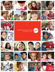 Mattel Philanthropy Programs Annual Report 2007