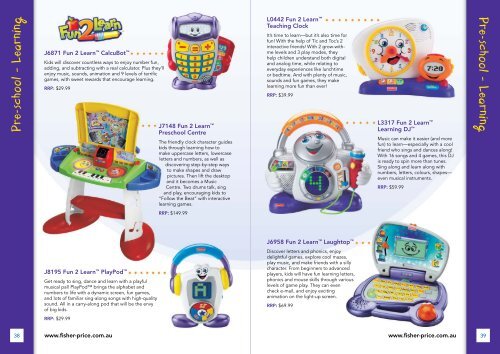 The right toys for the right moments. - Fisher Price