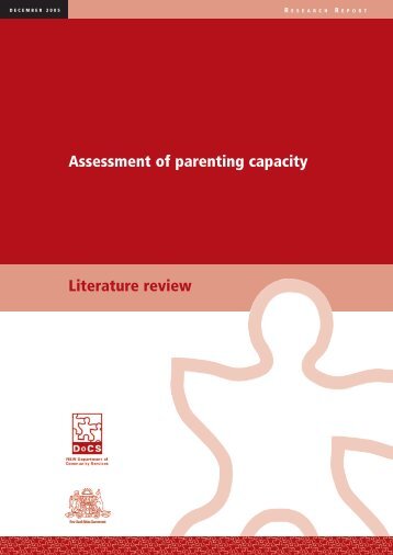 Assessing parenting capacity - NSW Department of Community ...