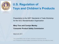 U.S. Regulation of Toys and Children's Products - NIST Global ...