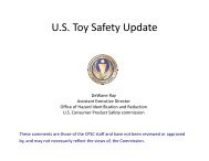 U.S. Toy Safety Update - Consumer Product Safety Commission