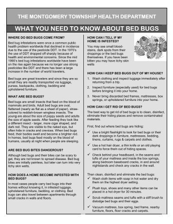 Bed-Bug Handout Montgomery 10 - Montgomery Township