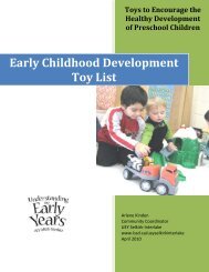 Early Childhood Development Toy List
