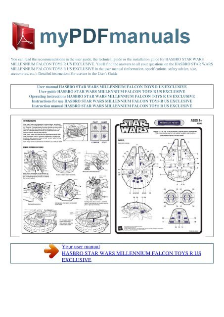 star wars falcon toys r us exclusive - MY PDF MANUALS
