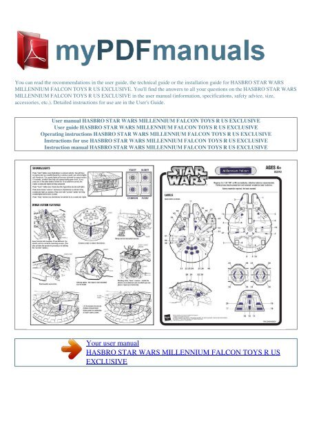 star wars millennium falcon toys r us exclusive - MY PDF MANUALS