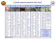 US ARMY GARISON SCHWEINFURT SORT GUIDE