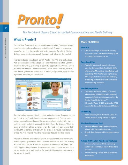 What is Pronto!? - CommuniGate Systems