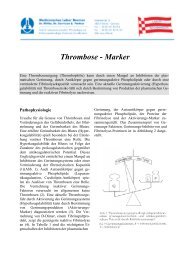 Thrombose - Marker