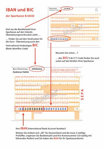 IBAN und BIC - Sparkasse Krefeld