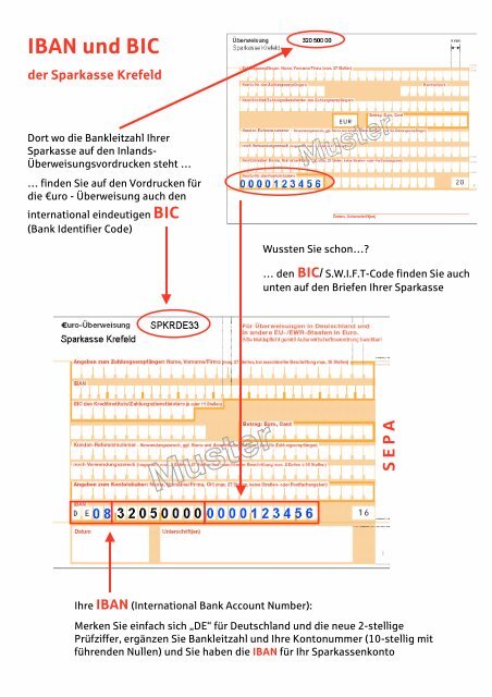 IBAN und BIC - Sparkasse Krefeld