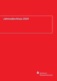 Jahresabschluss 2010 - Sparkasse Westmünsterland