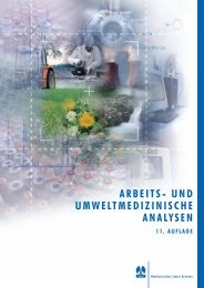 arbeits- und umweltmedizinische analysen - Medizinisches Labor ...