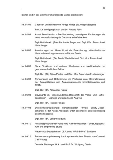 DISKUSSIONSBEITRÄGE - DHBW Villingen-Schwenningen