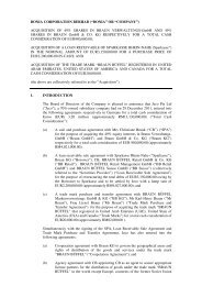 L Impressione Bonia Corporation Berhad Investor Relations