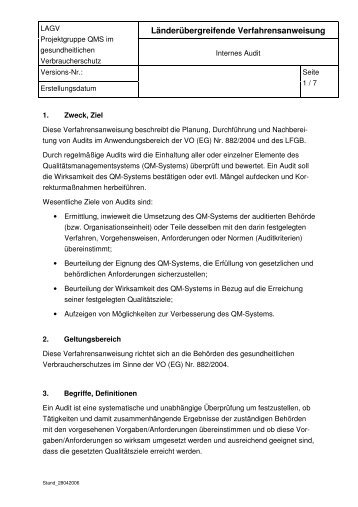 Verfahrensanweisung Audit