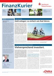 Finanzkurier, 2. Tertial 2012 Deka BasisAnlage Sparkasse ...