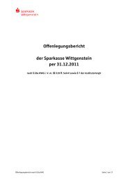 Lagebericht 2011 - Sparkasse Wittgenstein