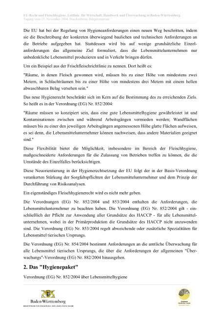 Fachtagung in Brackenheim am 25.11.2004 - Ministerium für ...