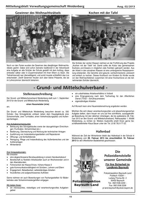 Ausgabe 02/2013 - Weidenberg