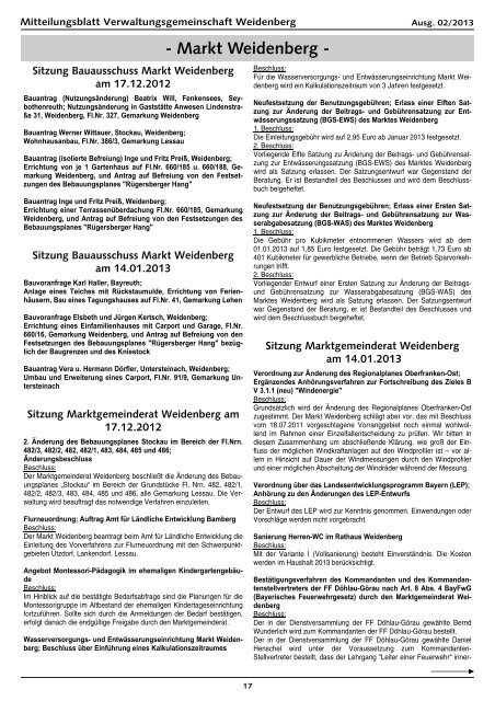 Ausgabe 02/2013 - Weidenberg