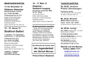 Der aktuelle Flyer HIER zum Download - Busreisen Ortner