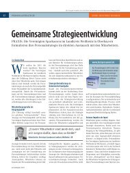 Gemeinsame Strategieentwicklung - Organisation, Personal- und ...