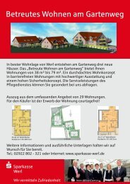 Betreutes Wohnen am Gartenweg - Sparkasse Werl