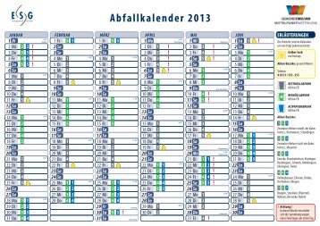 finden Sie den Abfuhrkalender 2013 - Veolia Umweltservice