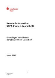 Kundeninformation SEPA-Firmen - Sparkasse Werl