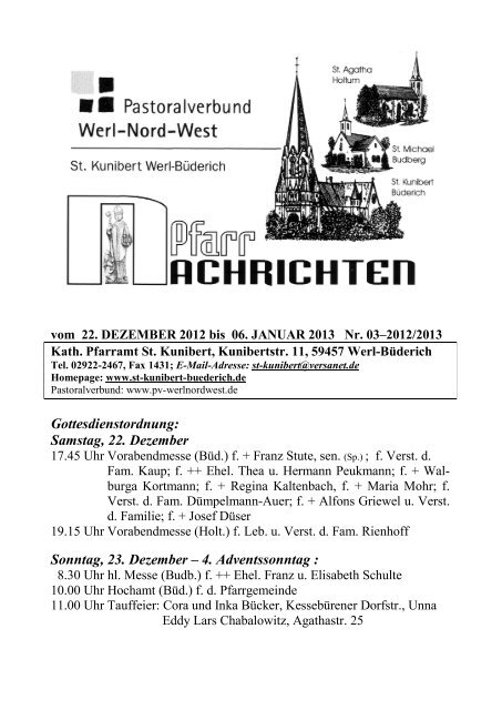 Ausgabe 22.12.12-06.01.13 - St.Kunibert Büderich