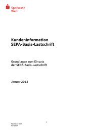 Kundeninformation SEPA-Basis-Lastschrift - Sparkasse Werl