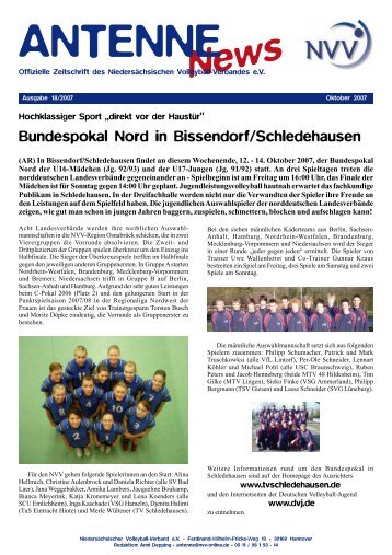 Bundespokal Nord in Bissendorf/Schledehausen - NVV