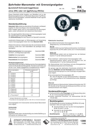 Datenblatt 1390 - ARMATURENBAU GmbH und MANOTHERM ...