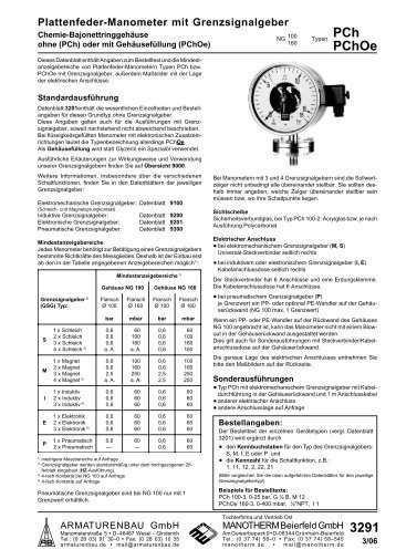 Datenblatt 3291 - ARMATURENBAU GmbH und MANOTHERM ...