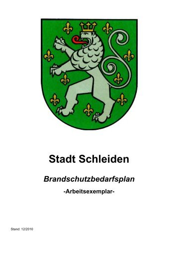 Brandschutzbedarfsplan - Stadt Schleiden