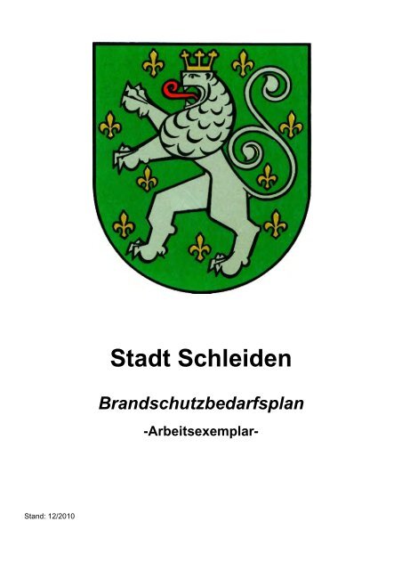 Brandschutzbedarfsplan - Stadt Schleiden
