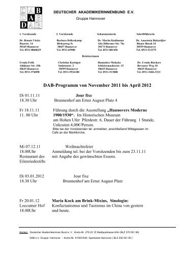 DAB Programm 2012-1 - Deutscher Akademikerinnen Bund eV